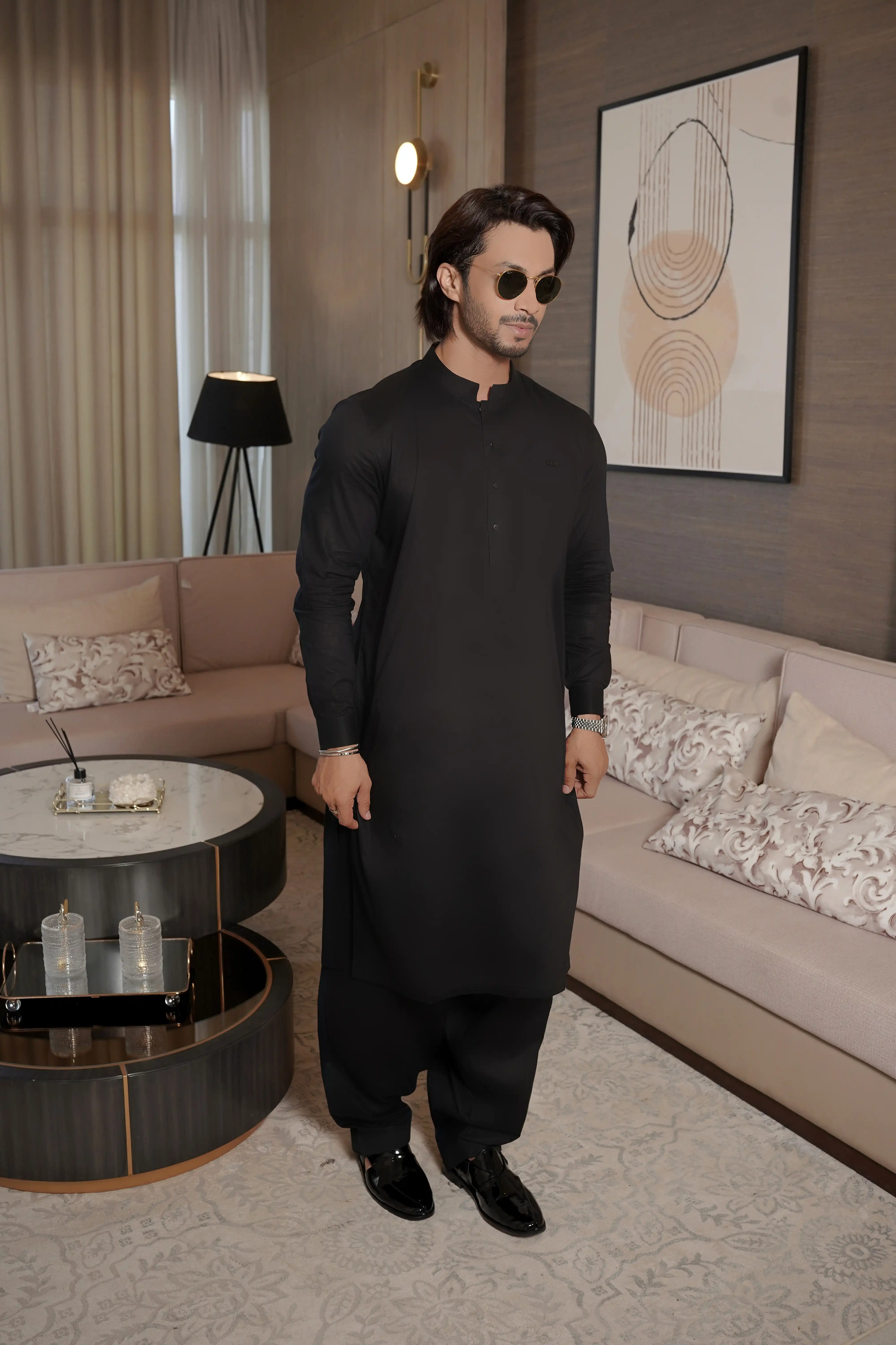 RICH BLACK KAMEEZ SHALWAR