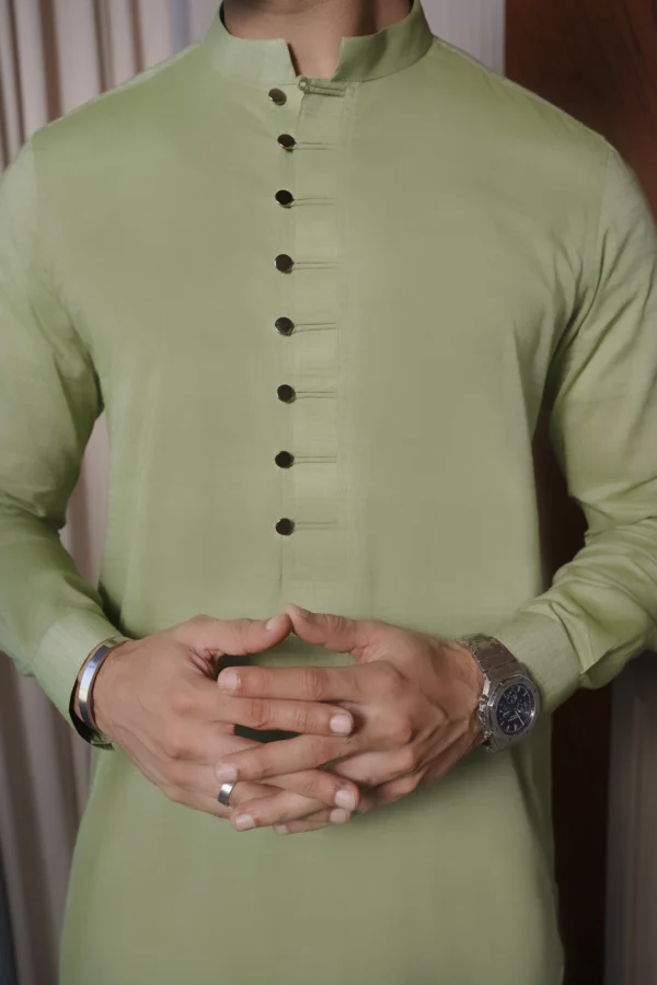 Pista Green Kameez Shalwar