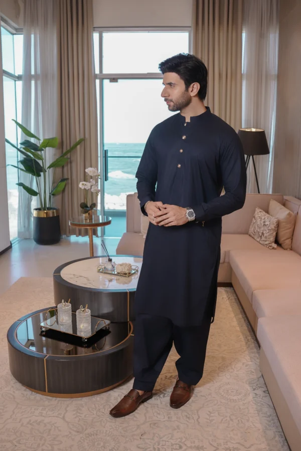DESIGNER COLLECTION KAMEEZ SHALWAR 7 Navy Blue Kameez Shalwar