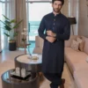 DESIGNER COLLECTION KAMEEZ SHALWAR 12 Navy Blue Kameez Shalwar For Men