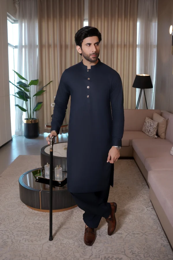 DESIGNER COLLECTION KAMEEZ SHALWAR 3 Navy Blue Kameez Shalwar