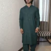 TEXTURED GREEN KAMEEZ SHALWAR 9 Green Kameez Shalwar