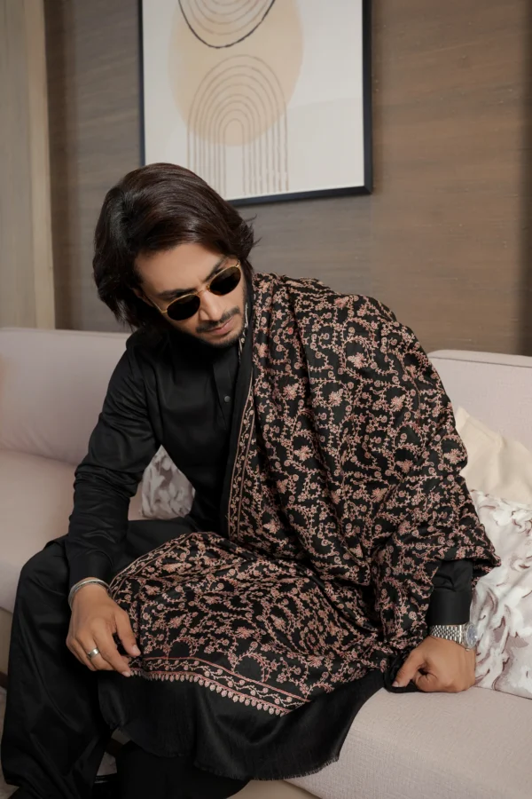 Home 3 Embroidered Shawl For Men