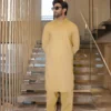 BEIGE BLENDED KAMEEZ SHALWAR 7 Beige Kameez Shalwar