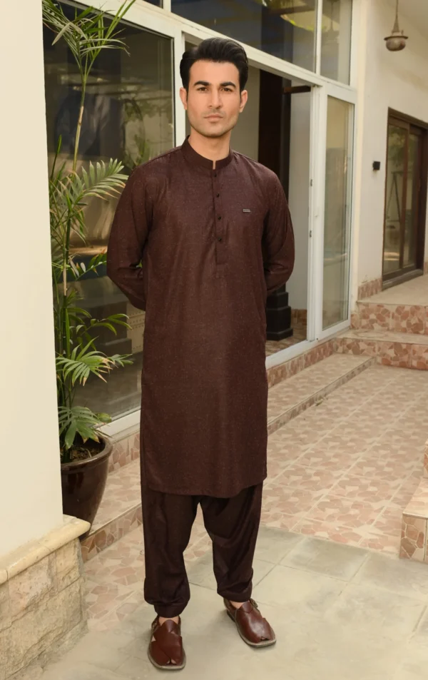 Brown Kameez Shalwar