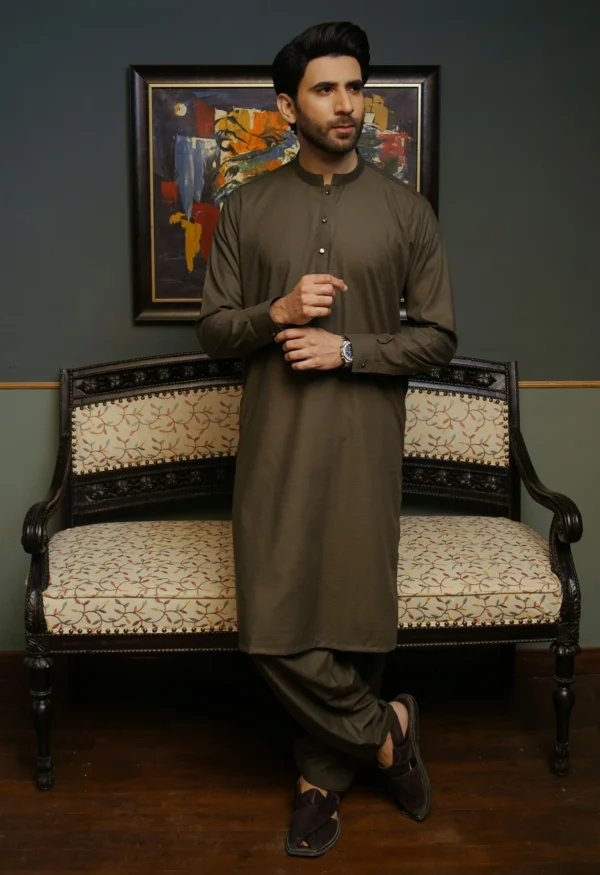 Green Kameez Shalwar For Men