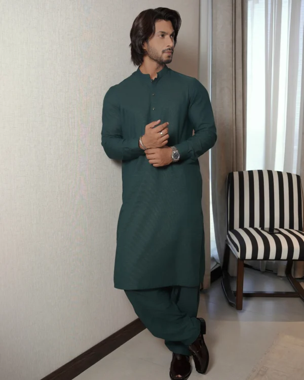 Green Kameez Shalwar For Men