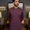 BROWN TEXTURED KAMEEZ SHALWAR 6 Brown Kameez Shalwar