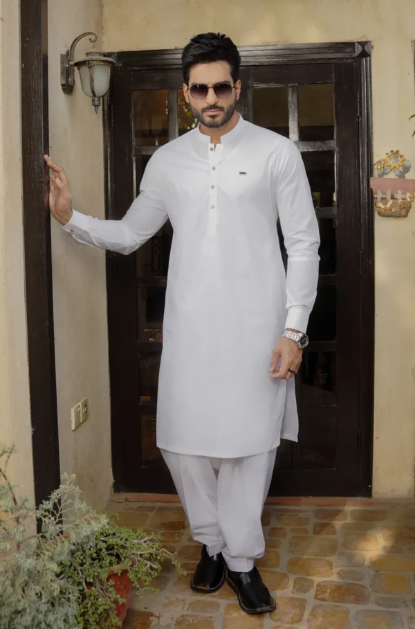 White Kameez Shalwar For Men