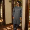 Gray Blended Kurta Pajama 6 Gray Kurta Pajama