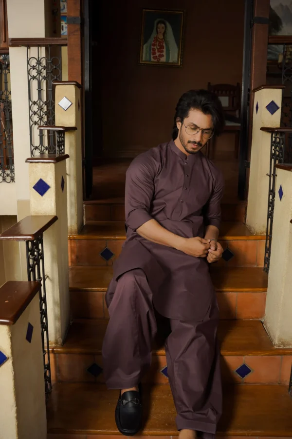 Plum Kameez Shalwar 4 Purple Kameez Shalwar