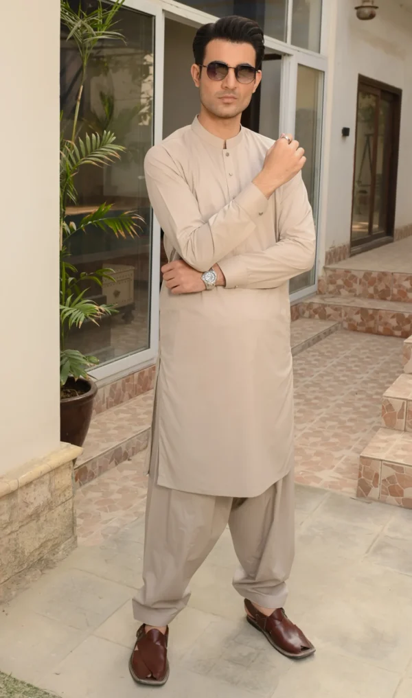 ICE GRAY KAMEEZ SHALWAR 3 Ice Gray Kameez Shalwar