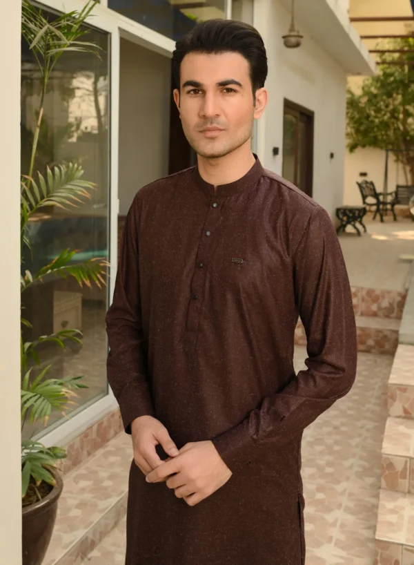 BRUNETTE KAMEEZ SHALWAR 3 Brown Kameez Shalwar