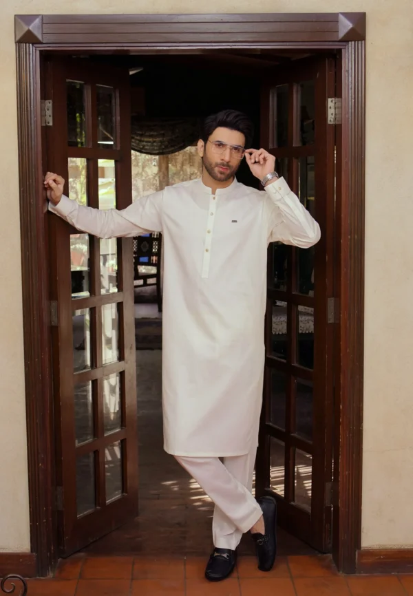 CREAM KURTA PAJAMA 3 Cream Kurta Pajama