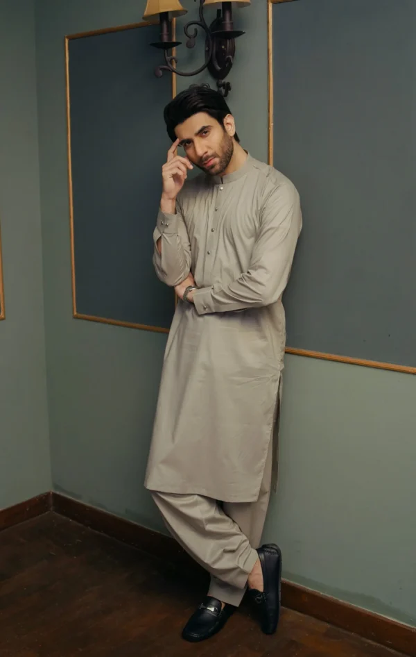 Light Gray Kameez Shalwar