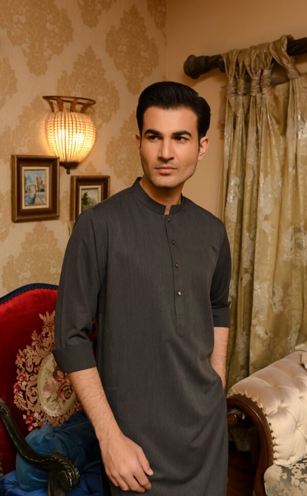 Dark Gray Kurta Pajama