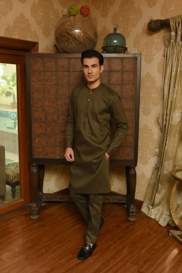 SEAWEED GREEN KURTA PAJAMA 3 Green Kurta Pajama