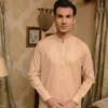 BEIGE TEXTURED KURTA PAJAMA 8 Beige Kurta Pajama