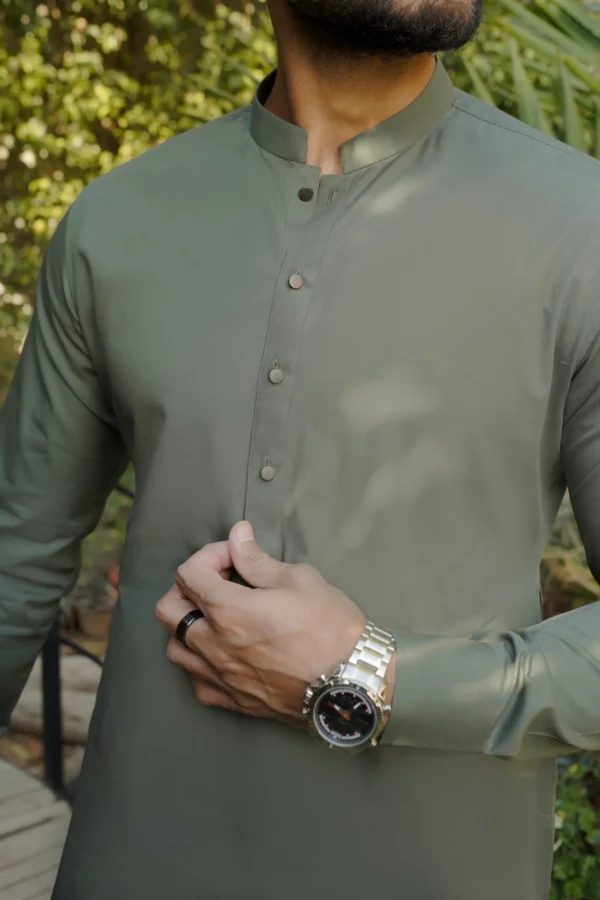 Green Blended Kameez Shalwar 4 Green Kameez Shalwar