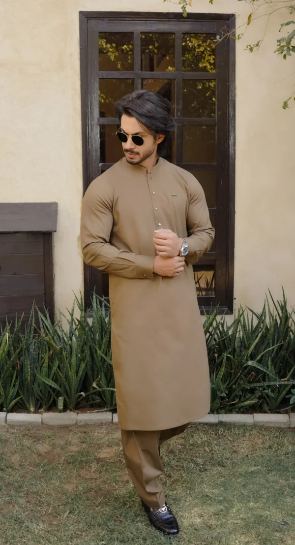 Tortilla Brown Kameez Shalwar 4 Brown Kameez Shalwar