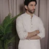 Cream Short Kurta For Men