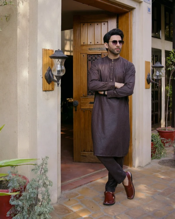 Brown Kurta Pajama For Men