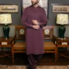 BROWN TEXTURED KAMEEZ SHALWAR 5 Brown Kameez Shalwar