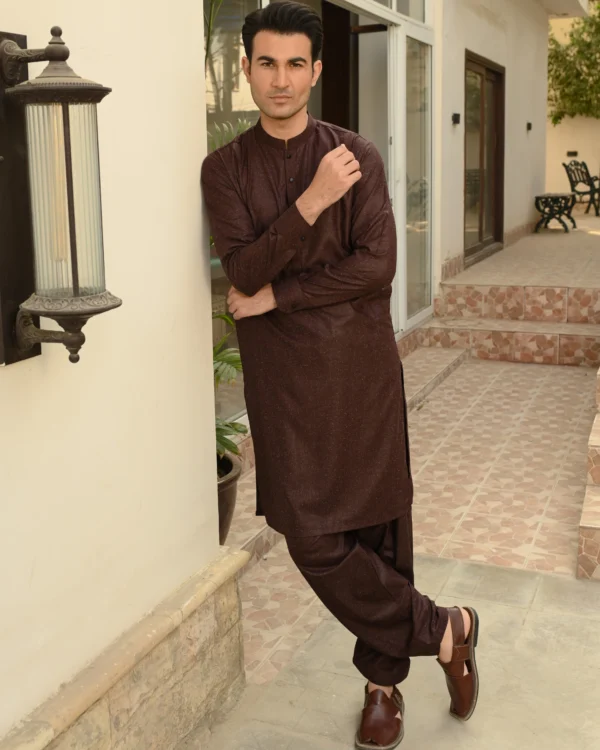 Brown Kameez Shalwar