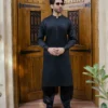 DEEP BLACK KAMEEZ SHALWAR 5 Black Kameez Shalwar For Men