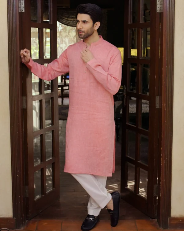 Pink Kurta For Men