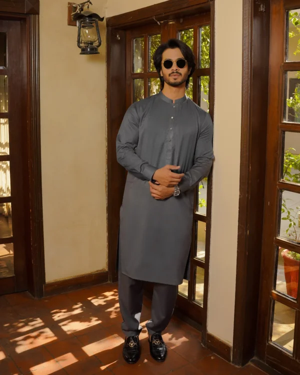 Gray Kurta Pajama For Men