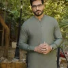Green Blended Kameez Shalwar 5 Green Kameez Shalwar For Men