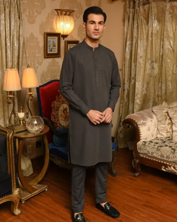 Dark Gray Kurta Pajama