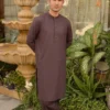 TWO-TONE RAISIN KAMEEZ SHALWAR 5 Purple Kameez Shalwar