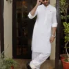 White Kameez Shalwar For Men